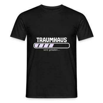 Bauherrin Traumhaus wird geladen Spruch Lustig - Männer T-Shirt - Schwarz - Vorne - AI Model Male 178 light (178cm)