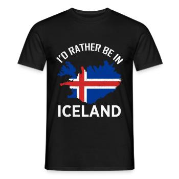 Je serais plutôt en Islande Island Europe Nordic - T-shirt homme - noir - Devant - AI Model Male 178 light (178cm)