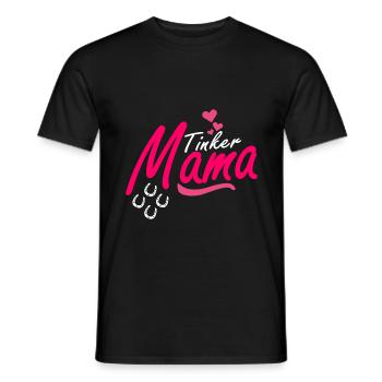 Tinker Pferd Pony Mama für Reiterin - Männer T-Shirt - Schwarz - Vorne - AI Model Male 178 light (178cm)