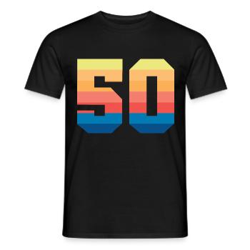 50 Vintage - T-shirt homme - noir - Devant - AI Model Male 178 light (178cm)