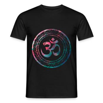 Om Ohm Aum Buddhism Symbole Yoga Sanskrit - T-shirt homme - noir - Devant - AI Model Male 178 light (178cm)