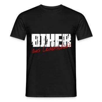 Biker aus Leidenschaft - Männer T-Shirt - Schwarz - Vorne - AI Model Male 178 light (178cm)