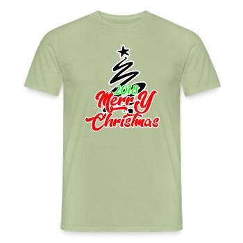 Kerstmis Kerstmis Kerstmis Kerstmis - Heren T-shirt - saliegroen - Voor - AI Model Male 178 light (178cm)