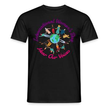 International Women's Day Feminism Empowerment - Men's T-Shirt - black - Front - AI Model Male 178 light (178cm)