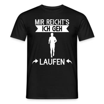 Mir reichts ich geh laufen - Männer T-Shirt - Schwarz - Vorne - AI Model Male 178 light (178cm)