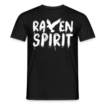 corbeau Raven Power Animal Spirituel - T-shirt homme - noir - Devant - AI Model Male 178 light (178cm)