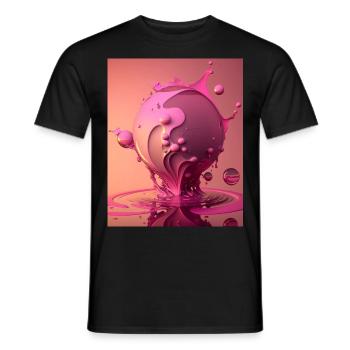 Pink Ball Drops Fantasy Gift - Men's T-Shirt - black - Front - AI Model Male 178 light (178cm)
