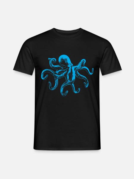 Cadeau de fruits de mer poulpe poulpe octopus - T-shirt homme - noir