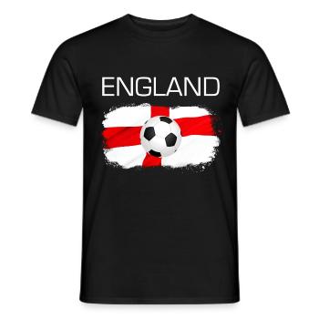 England Fußball Fan Flagge Geschenk - Männer T-Shirt - Schwarz - Vorne - AI Model Male 178 light (178cm)