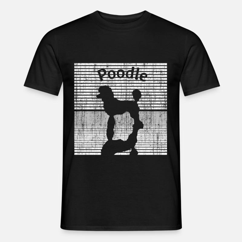 Caniche noir blanc - T-shirt homme - noir