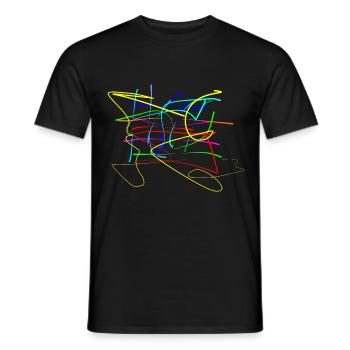 Buntes zum Quadrat - Männer T-Shirt - Schwarz - Vorne - AI Model Male 178 light (178cm)