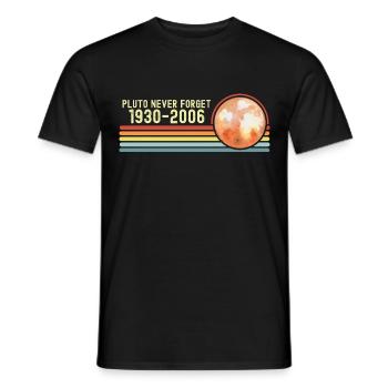 Pluto Planet - Men's T-Shirt - black - Front - AI Model Male 178 light (178cm)