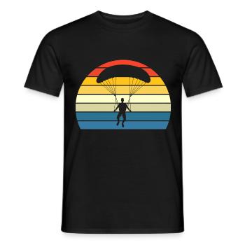 Saut parachute - T-shirt homme - noir - Devant - AI Model Male 178 light (178cm)