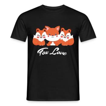 Fuchs - Männer T-Shirt - Schwarz - Vorne - AI Model Male 178 light (178cm)
