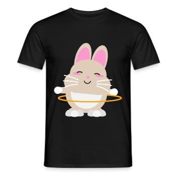 Hulahoop - Männer T-Shirt - Schwarz - Vorne - AI Model Male 178 light (178cm)