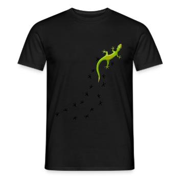 Escalade lézard Gecko cadeau frais reptile - T-shirt homme - noir - Devant - AI Model Male 178 light (178cm)