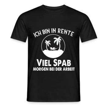 Rente Spruch Arbeit - Männer T-Shirt - Schwarz - Vorne - AI Model Male 178 light (178cm)