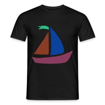 boat - Männer T-Shirt - Schwarz - Vorne - AI Model Male 178 light (178cm)