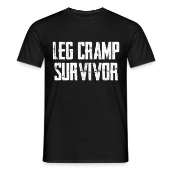 Survivant de crampes à la jambe - T-shirt homme - noir - Devant - AI Model Male 178 light (178cm)