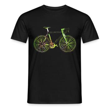 Vélo cycliste vélo vélo roue cadeau - T-shirt homme - noir - Devant - AI Model Male 178 light (178cm)