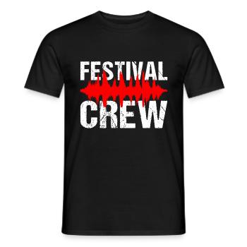 Festival Crew Music Party Team Festival - Men's T-Shirt - black - Front - AI Model Male 178 light (178cm)