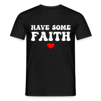 Ayez un peu de foi - T-shirt homme - noir - Devant - AI Model Male 178 light (178cm)