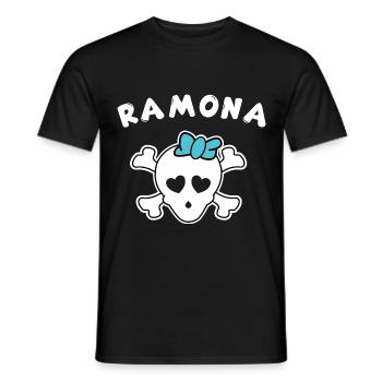 Pirate Ramona Design for Girls and Women - Men's T-Shirt - black - Front - AI Model Male 178 light (178cm)