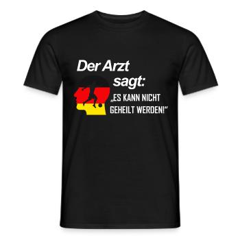Fussball Süchtig Deutschland Arzt Geschenkidee - Männer T-Shirt - Schwarz - Vorne - AI Model Male 178 light (178cm)