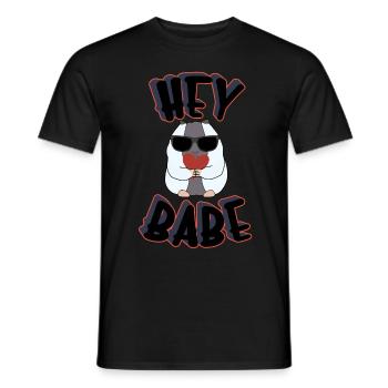Hey Babe, Valentinstags Zwinkern - Männer T-Shirt - Schwarz - Vorne - AI Model Male 178 light (178cm)
