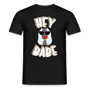 Hey Babe, Valentinstag, verliebte, Valentine, Lieb - Männer T-Shirt - Schwarz - Vorne - AI Model Male 178 light (178cm)