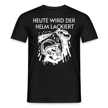 Beer - Today the helmet is painted Toast - Men's T-Shirt - black - Front - AI Model Male 178 light (178cm)