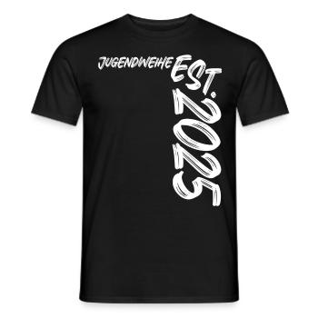 Jugendweihe Est. 2025 - Männer T-Shirt - Schwarz - Vorne - AI Model Male 178 light (178cm)