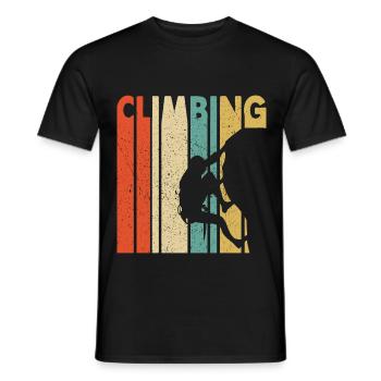 Climbing - Men's T-Shirt - black - Front - AI Model Male 178 light (178cm)