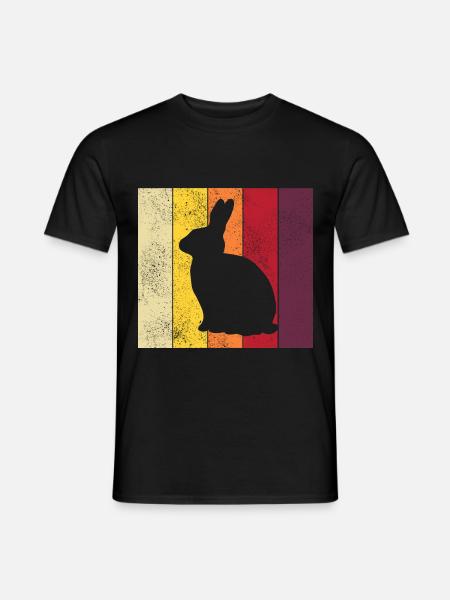 Rabbit Retro Rabbit Easter Gift - Men's T-Shirt - black