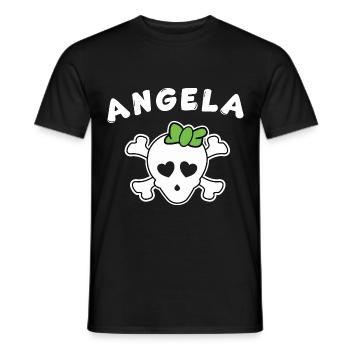 Pirate Angela Design pour les filles et les femmes - T-shirt homme - noir - Devant - AI Model Male 178 light (178cm)