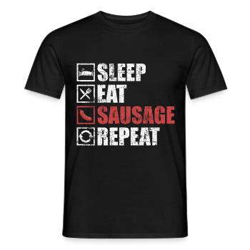 Saucisse - T-shirt homme - noir - Devant - AI Model Male 178 light (178cm)