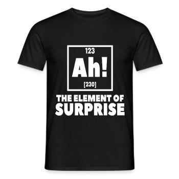 Ah - Element Chemistry Periodic Table funny - Men's T-Shirt - black - Front - AI Model Male 178 light (178cm)