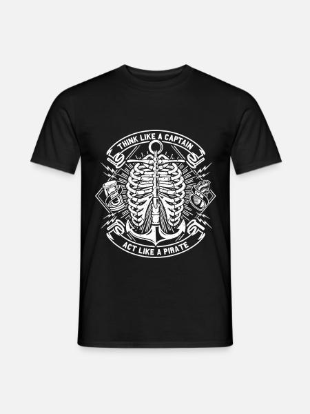 Skeleton captain - Men's T-Shirt - black