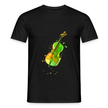 Cellist Gift Idea Cello Player Art - Men's T-Shirt - black - Front - AI Model Male 178 light (178cm)
