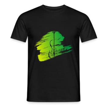 Cellist Geschenkidee Cellospieler Art.-Nr. - Männer T-Shirt - Schwarz - Vorne - AI Model Male 178 light (178cm)