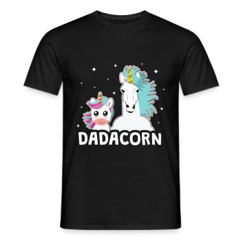 Einhorn Dadacorn Vater Geschenkidee - Männer T-Shirt - Schwarz - Vorne - AI Model Male 178 light (178cm)