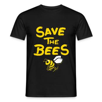 Save The Bees Naturalist Environmentalist Gift - Men's T-Shirt - black - Front - AI Model Male 178 light (178cm)