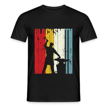 Rétro cadeau de forgeron Forge Forge - T-shirt homme - noir - Devant - AI Model Male 178 light (178cm)