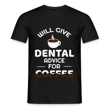 Kaffee Zahnarzt Zahnarztberatung Hygieniker Hygiene - Männer T-Shirt - Schwarz - Vorne - AI Model Male 178 light (178cm)