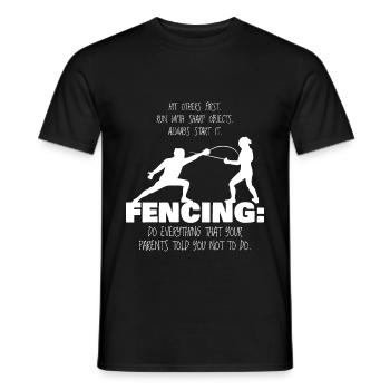 Épée de cadeau d'escrimeur drôle de parents de sport de sport - T-shirt homme - noir - Devant - AI Model Male 178 light (178cm)