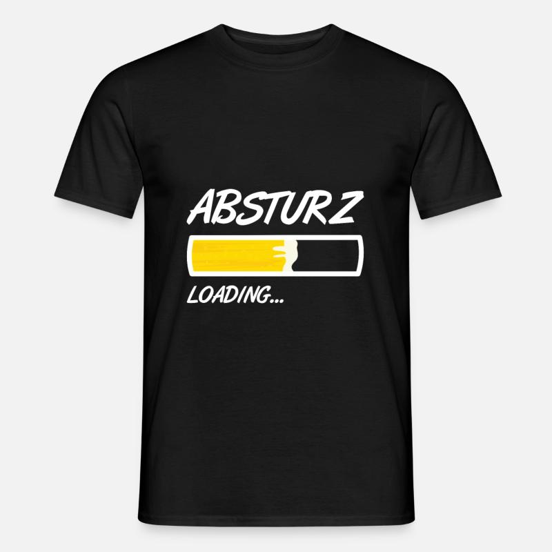 Absturz Loading , saufen, trinken - Männer T-Shirt - Schwarz