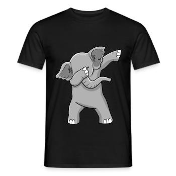 Elefantengeschenk betupfen Dab Dance Dancing - Männer T-Shirt - Schwarz - Vorne - AI Model Male 178 light (178cm)