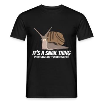 C'est un cadeau d'escargot - T-shirt homme - noir - Devant - AI Model Male 178 light (178cm)