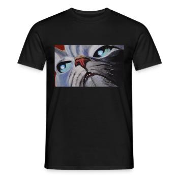 Katze Cartoon Comic - Männer T-Shirt - Schwarz - Vorne - AI Model Male 178 light (178cm)