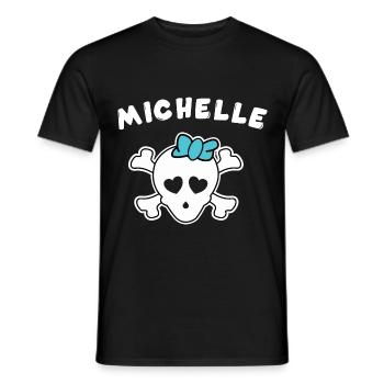 Pirate Michelle Design for Girls and Women - Men's T-Shirt - black - Front - AI Model Male 178 light (178cm)